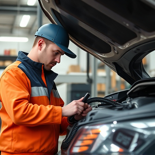 auto technician working