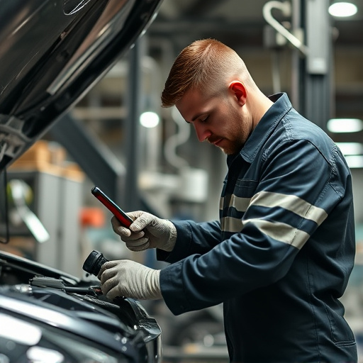 auto technician working