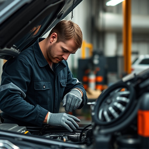 auto technician working