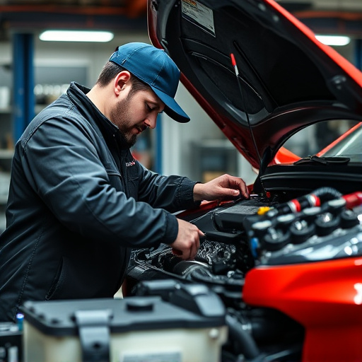auto technician working