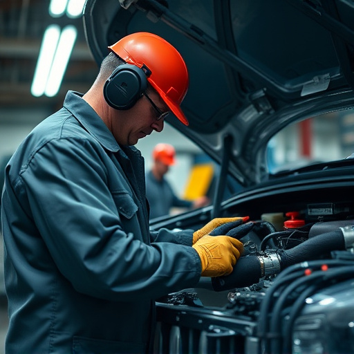 auto technician working