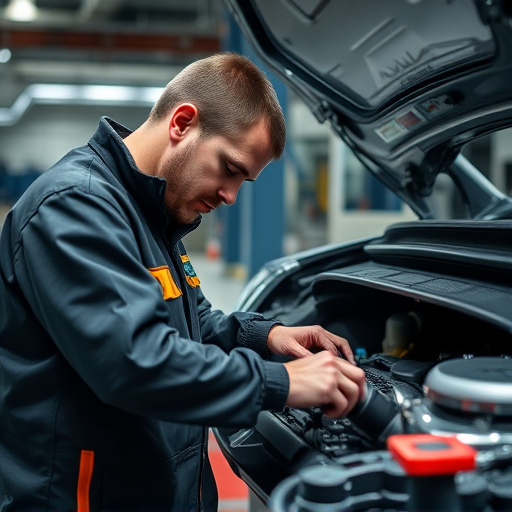 auto technician working