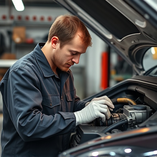 auto technician working
