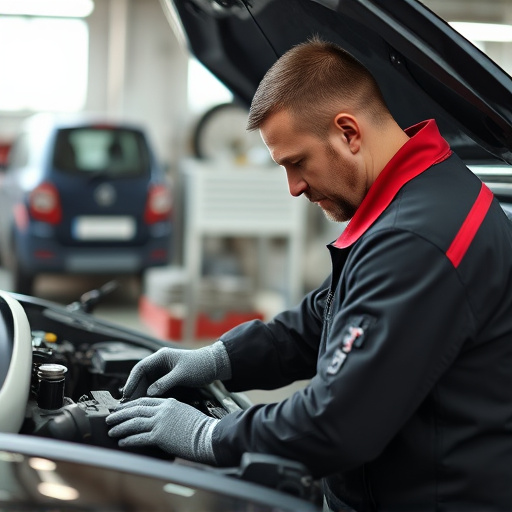 auto technician working