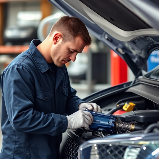 auto technician working