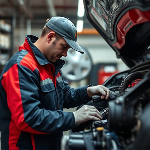 auto technician working