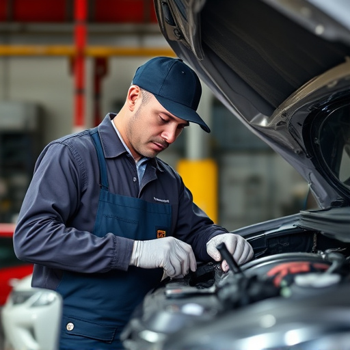 auto technician working