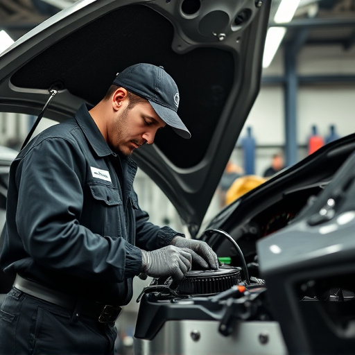 auto technician working