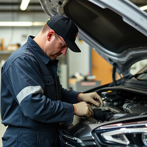 auto technician working