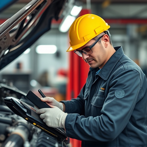 auto technician working