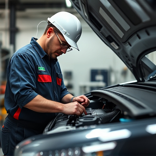 auto technician working