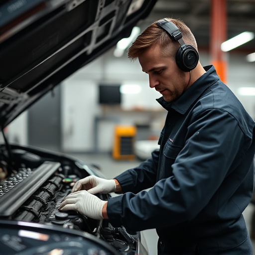 auto technician working