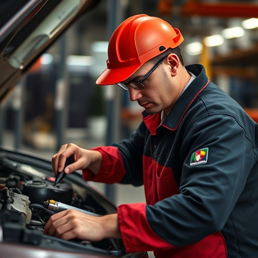 auto technician working