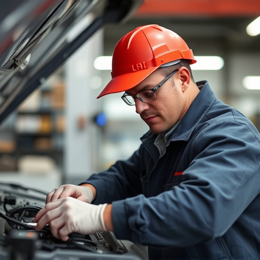 auto technician working