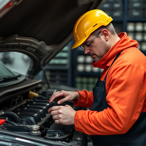 auto technician working