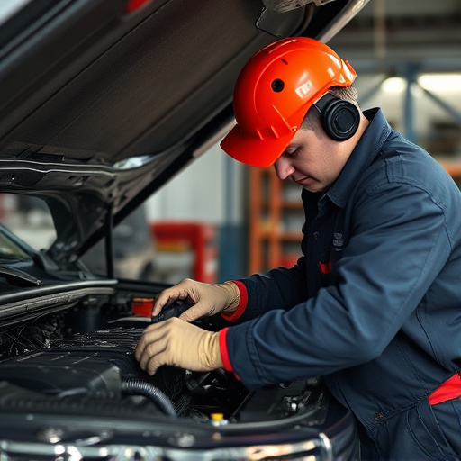 auto technician working