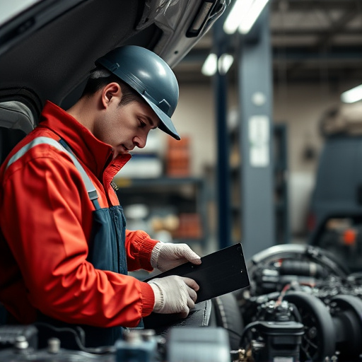 auto technician working