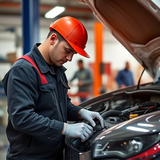 auto technician working