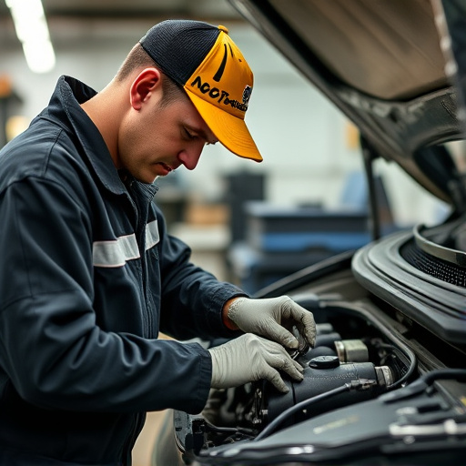 auto technician working
