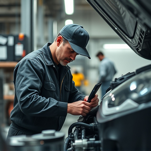 auto technician working