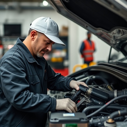 auto technician working