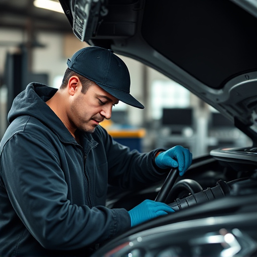 auto technician working