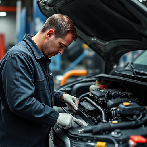 auto technician working