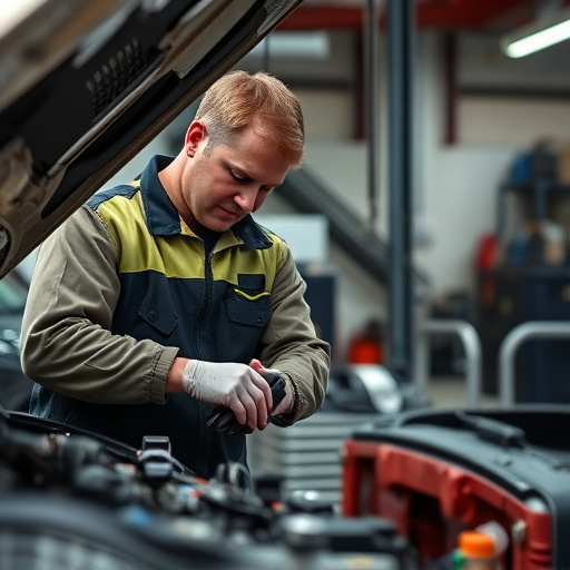auto technician working