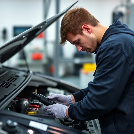 auto technician working