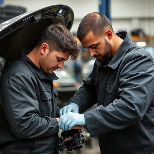 auto technician working