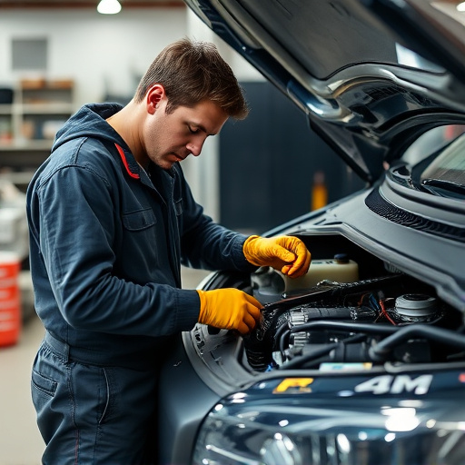 auto technician working
