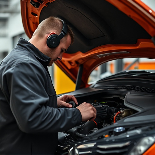 auto technician working