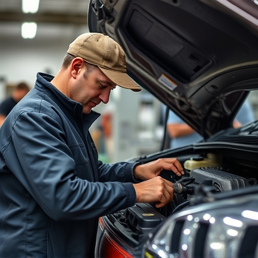 auto technician working