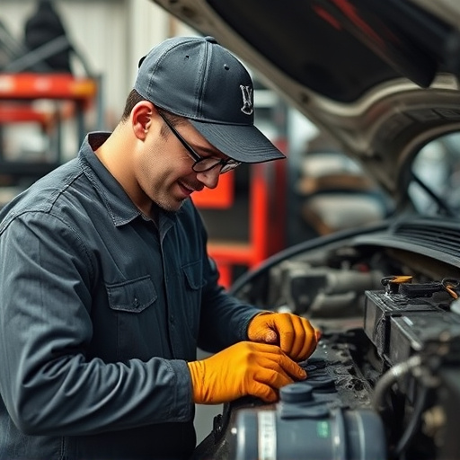 auto technician working