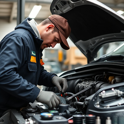 auto technician working