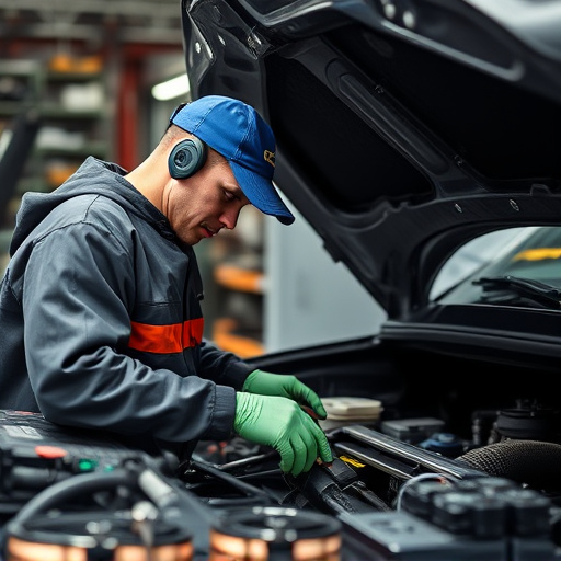 auto technician working