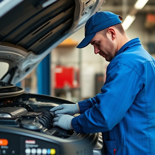 auto technician working