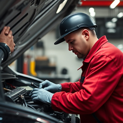 auto technician working