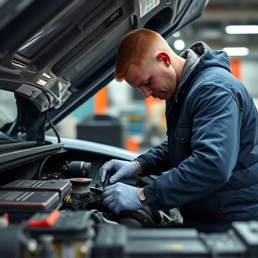 auto technician working