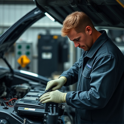 auto technician working