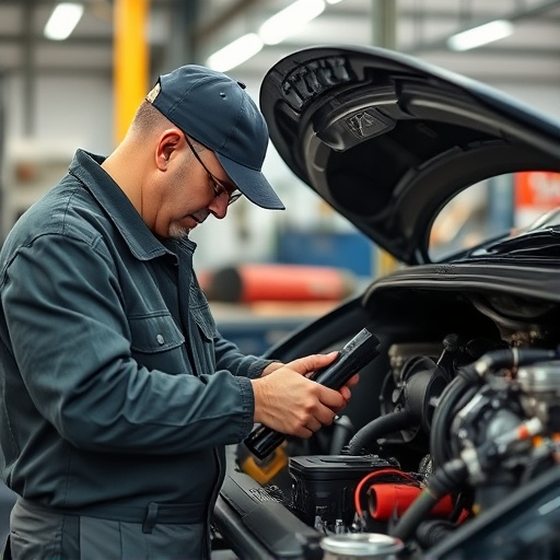 auto technician working