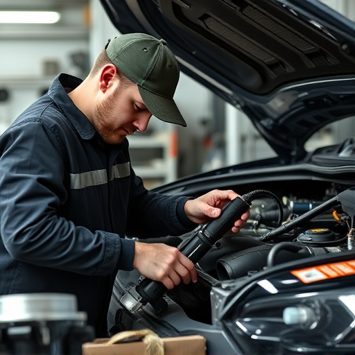 auto technician working