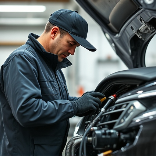 auto technician working