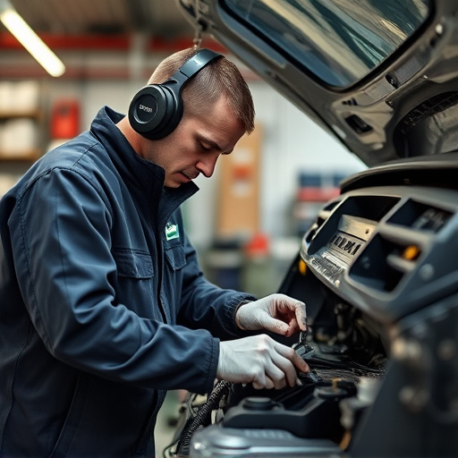 auto technician working