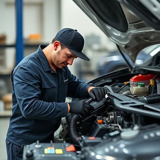 auto technician working