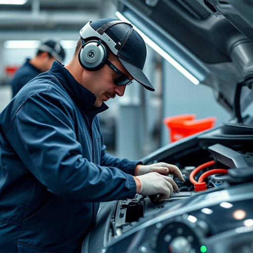 auto technician working