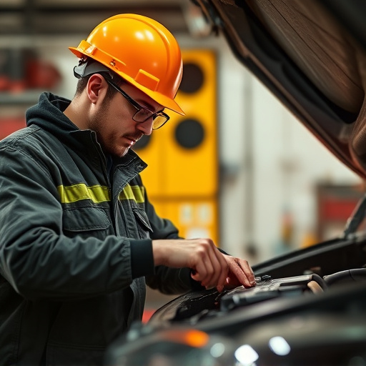auto technician working