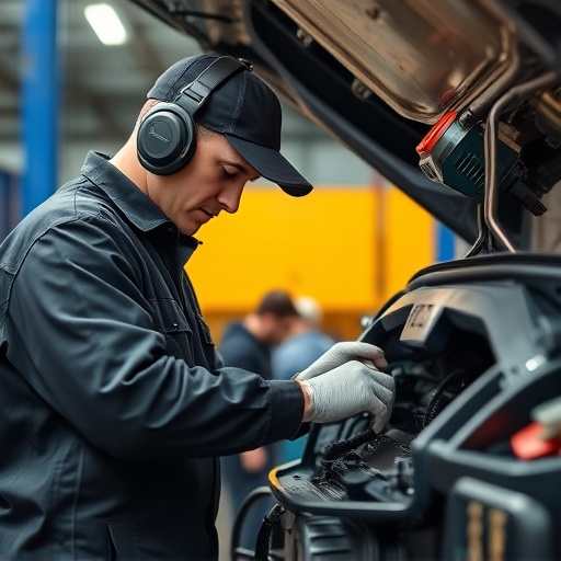 auto technician working