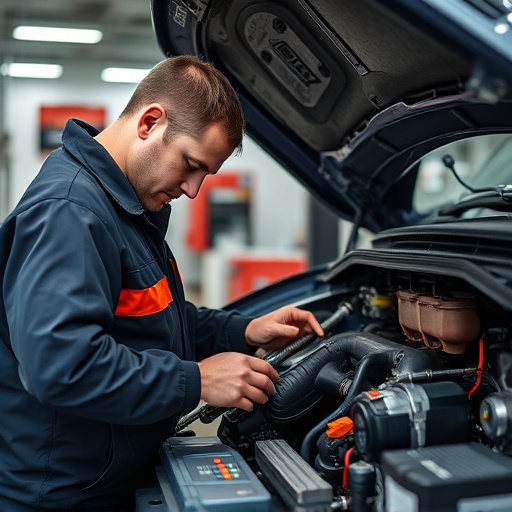 auto technician working