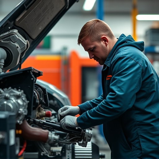 auto technician working